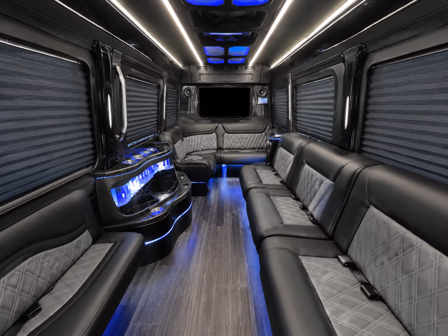 montgomery 50 passenger party bus inside